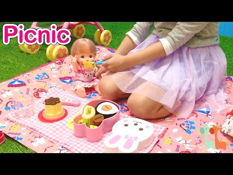 メルちゃん おべんとうセット ピクニック おやつプリンも / Mell-chan Doll Picnic Lunch : Bento Lunch Box